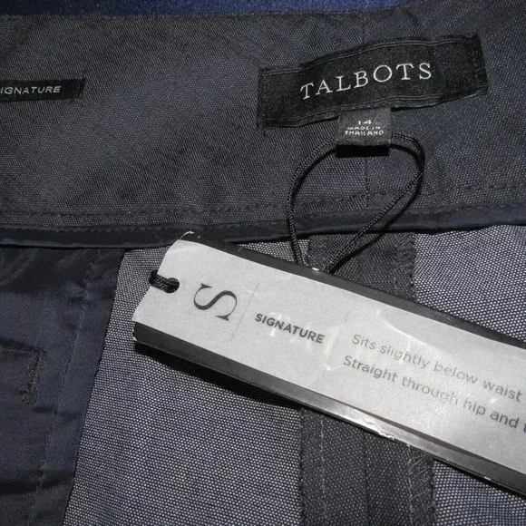 TALBOTS Signature Cotton Blend Stretch Gray Pants Size 14 - Picture 7 of 7